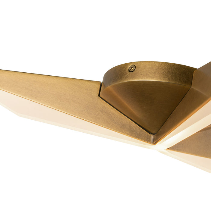 Kuzco Lighting FM64218-VB LED Flush Mount, Vintage Brass