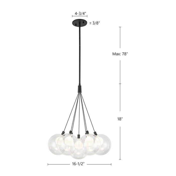 Kuzco Lighting CH3117-BK LED Chandelier, Black