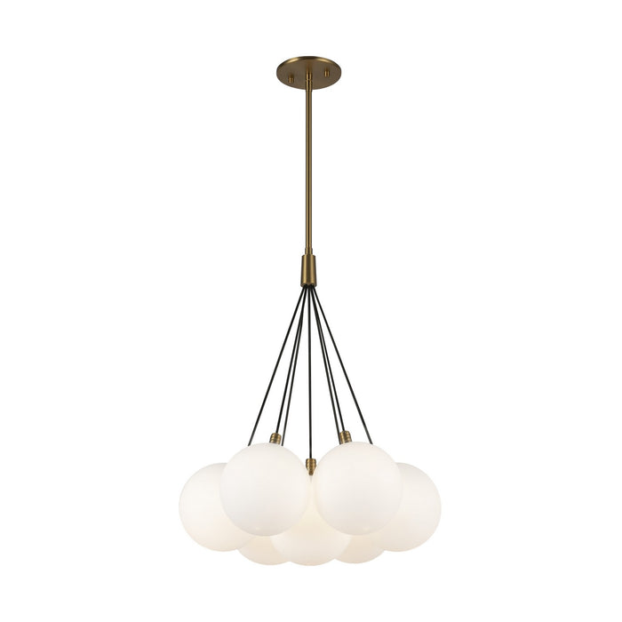 Kuzco Lighting CH3117-BG/OP LED Chandelier, Brushed Gold/Opal Glass