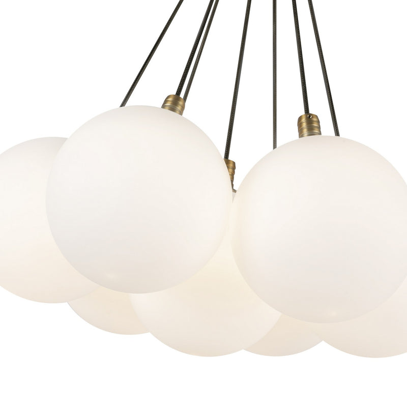 Kuzco Lighting CH3117-BG/OP LED Chandelier, Brushed Gold/Opal Glass