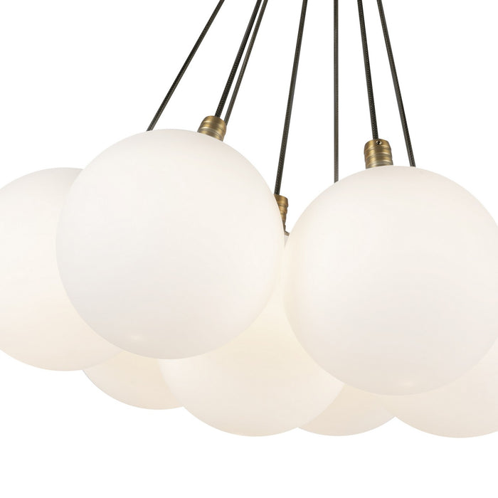 Kuzco Lighting CH3117-BG/OP LED Chandelier, Brushed Gold/Opal Glass