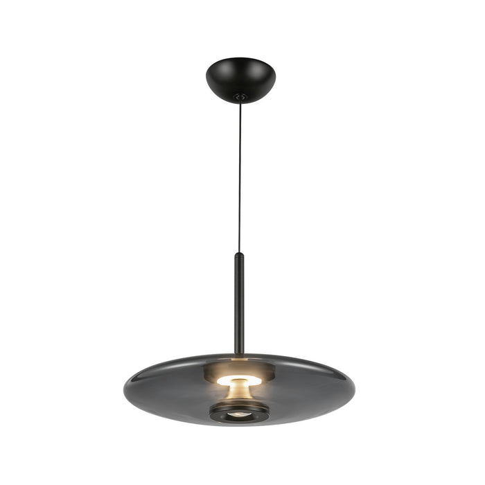 Kuzco Lighting PD37018-BK/SM-3WCCT-UNV LED Pendant, Black/Smoked Glass