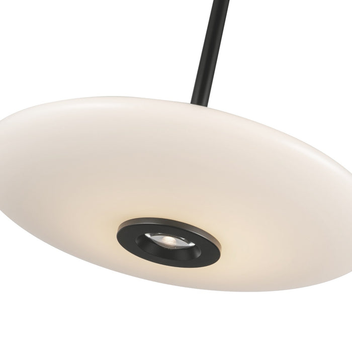 Kuzco Lighting PD37018-BK/GO-3WCCT-UNV LED Pendant, Black/Glossy Opal Glass