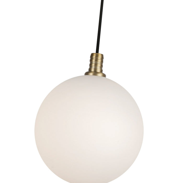 Kuzco Lighting PD3106-BG/OP LED Pendant, Brushed Gold/Opal Glass