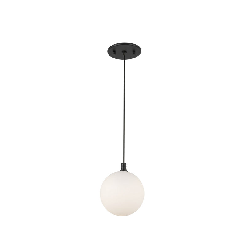 Kuzco Lighting PD3106-BK/OP LED Pendant, Black/Opal Glass