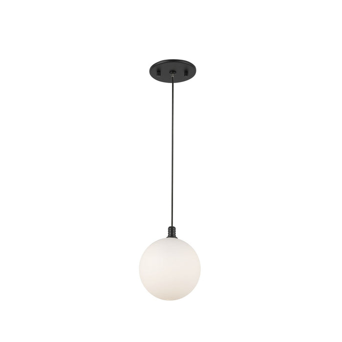 Kuzco Lighting PD3106-BK/OP LED Pendant, Black/Opal Glass