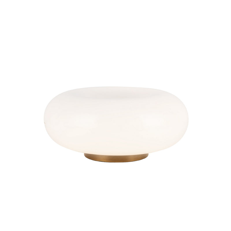 Kuzco Lighting TL12409-VB/OP LED Table Lamp, Vintage Brass/Opal Glass