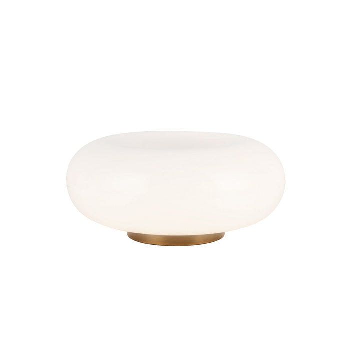 Kuzco Lighting TL12409-VB/OP LED Table Lamp, Vintage Brass/Opal Glass