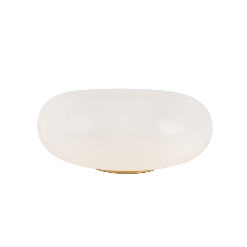Kuzco Lighting TL12413-VB/OP LED Table Lamp, Vintage Brass/Opal Glass