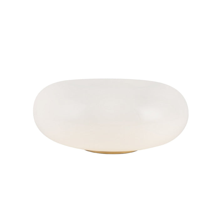 Kuzco Lighting TL12413-VB/OP LED Table Lamp, Vintage Brass/Opal Glass