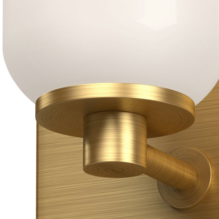 Kuzco Lighting WS57704-BG/GO One Light Wall Sconce, Brushed Gold/Glossy Opal Glass
