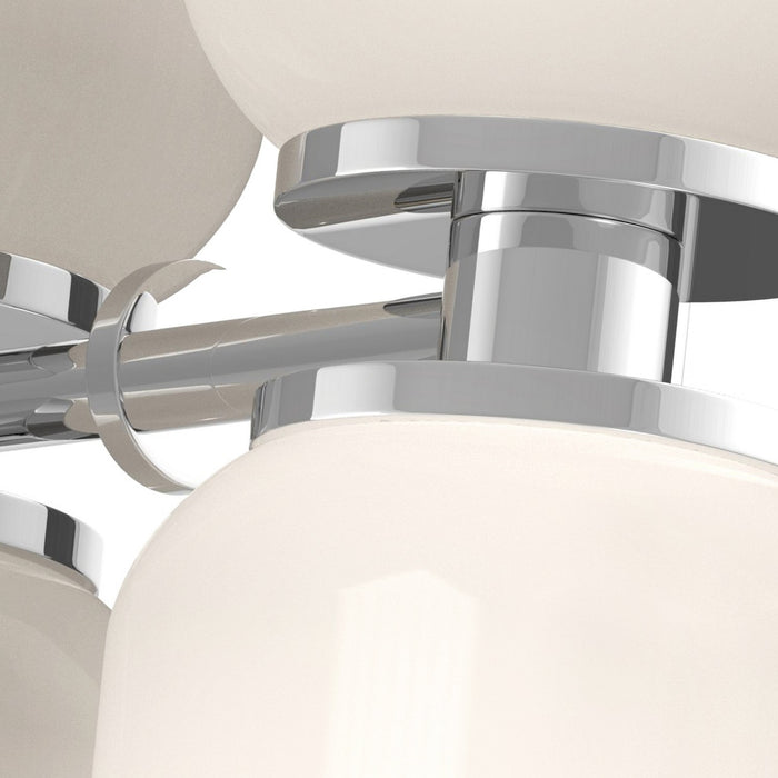 Kuzco Lighting WS57712-CH/GO Two Light Wall Sconce, Chrome/Glossy Opal Glass