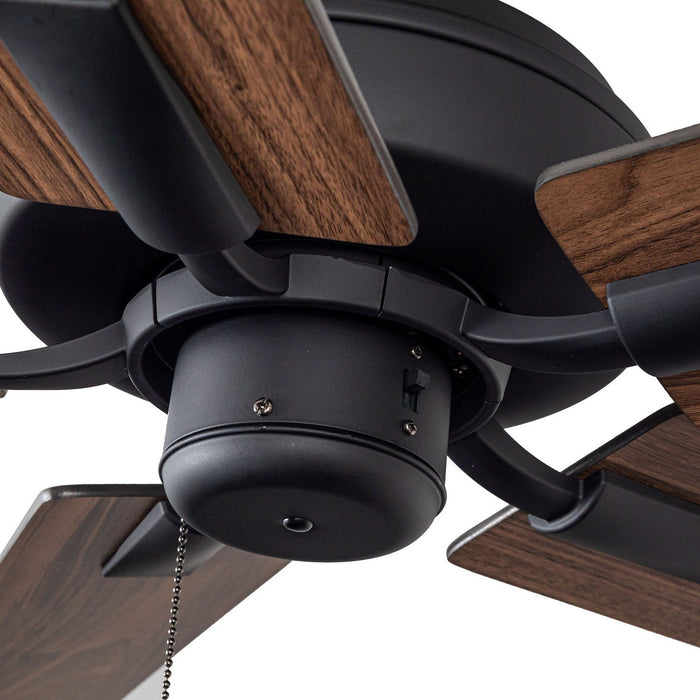 Kuzco Lighting CF78752-MB-NLP 52" Ceiling Fan, Matte Black