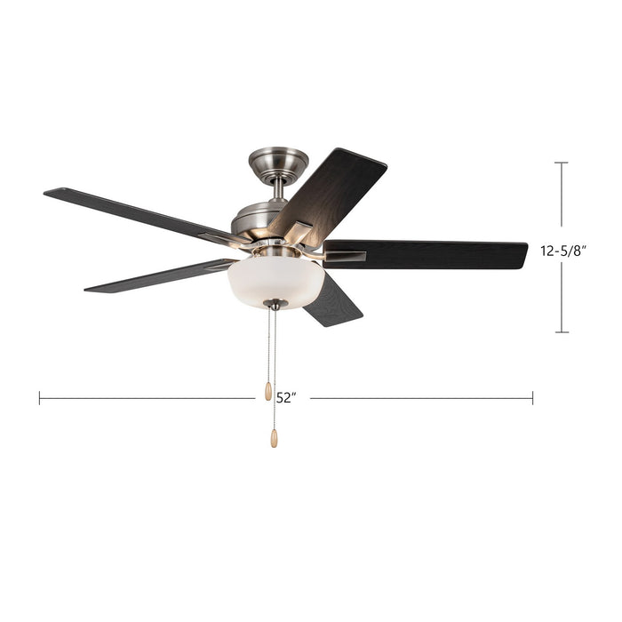 Kuzco Lighting CF78752-BN-LKP 52" Ceiling Fan, Brushed Nickel