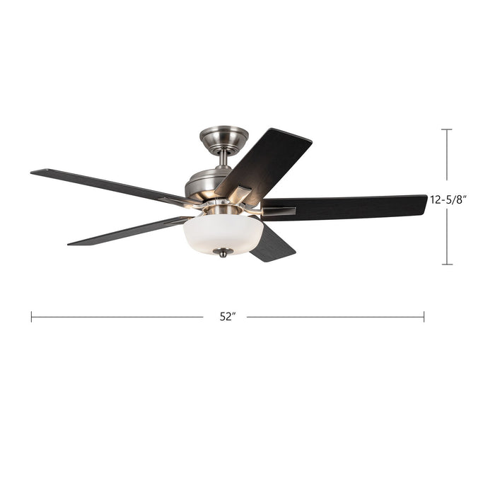 Kuzco Lighting CF78752-BN-LKW 52" Ceiling Fan, Brushed Nickel
