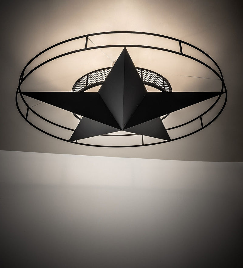 Meyda Tiffany 249900 Six Light Semi-Flushmount, Solar Black