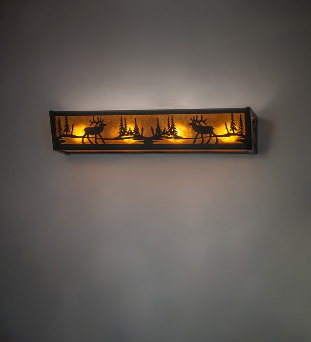 Meyda Tiffany 270092 Four Light Vanity, Textured Black