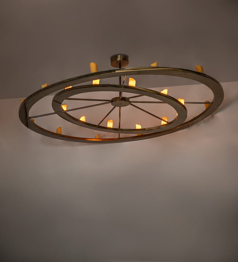 Meyda Tiffany 271153 LED Chandelier, Brass