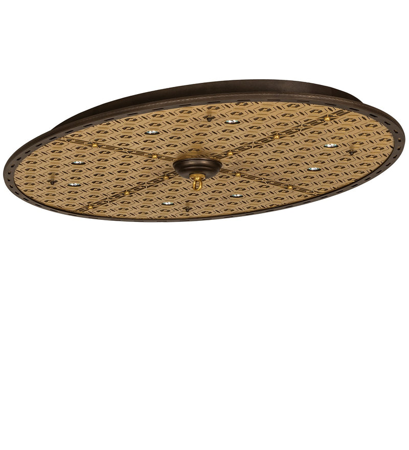 Meyda Tiffany 271331 Eight Light Ceiling Medallion, Tyler Bronze/Goldtastic