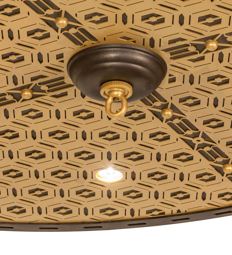 Meyda Tiffany 271331 Eight Light Ceiling Medallion, Tyler Bronze/Goldtastic