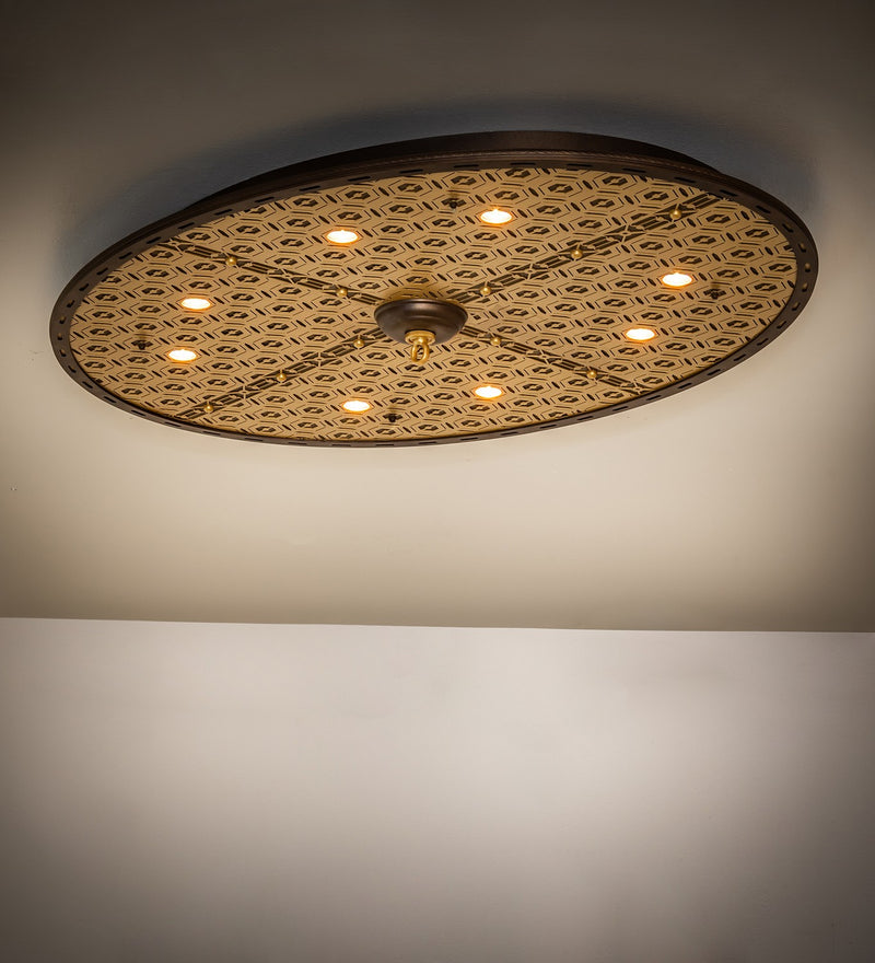 Meyda Tiffany 271331 Eight Light Ceiling Medallion, Tyler Bronze/Goldtastic