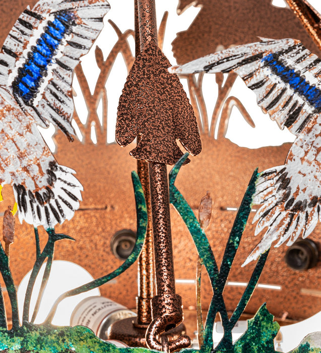 Meyda Tiffany 273701 Three Light Semi-Flushmount, Copper Vein