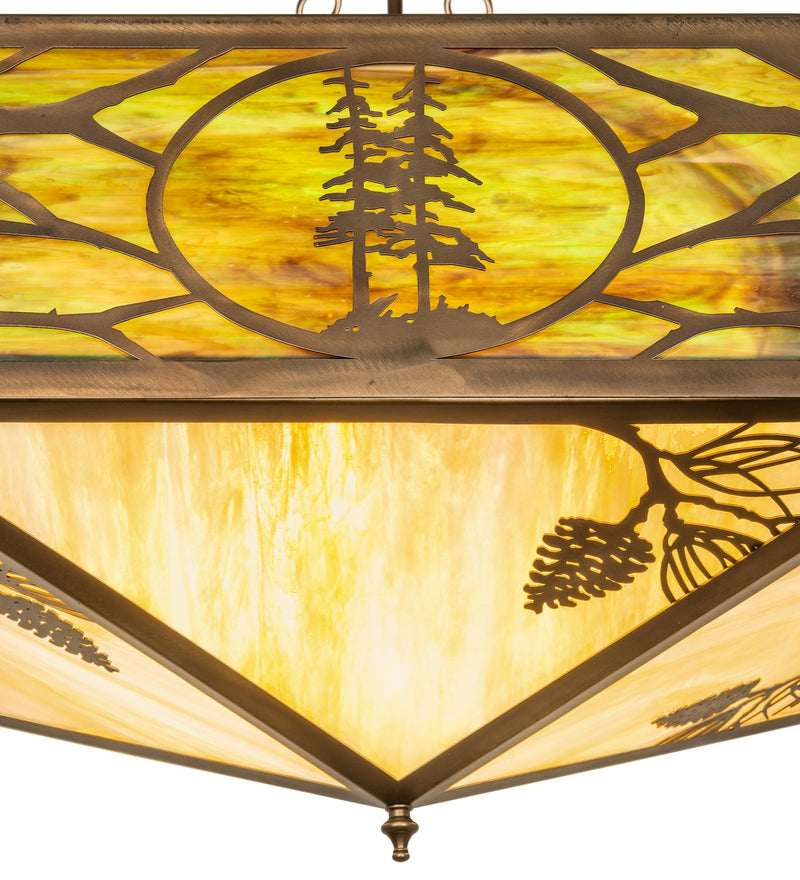 Meyda Tiffany 273762 Four Light Semi-Flushmount, Antique Copper