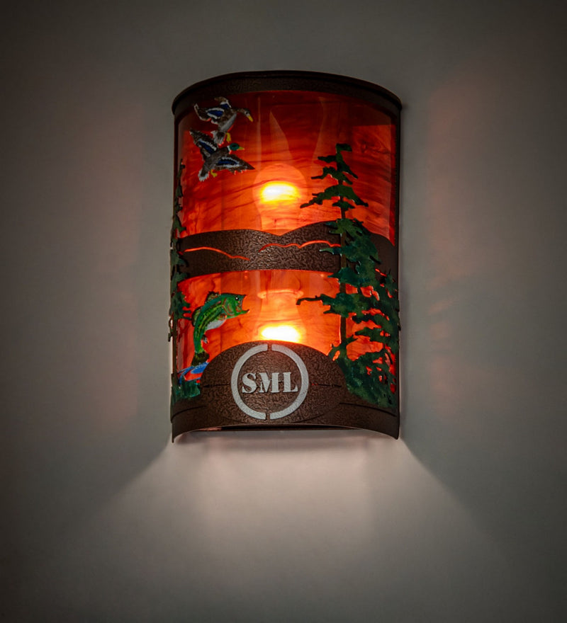 Meyda Tiffany 273933 Two Light Wall Sconce, New Copper Vein