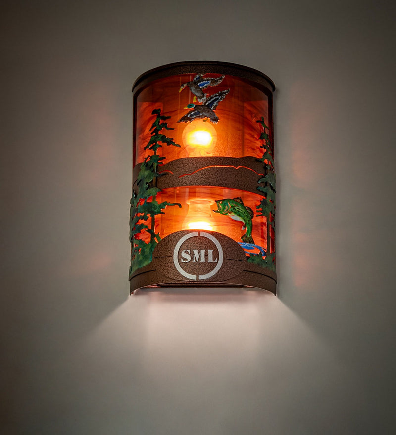 Meyda Tiffany 273934 Two Light Wall Sconce, New Copper Vein