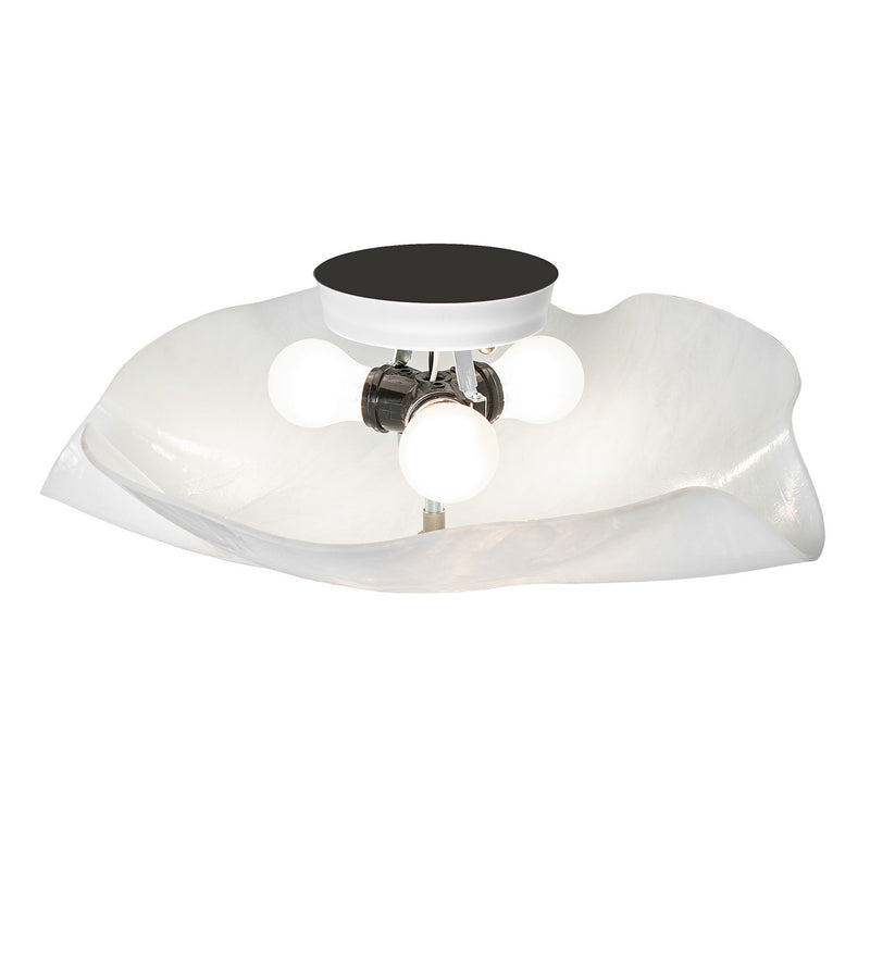 Meyda Tiffany 274424 Three Light Flushmount, White