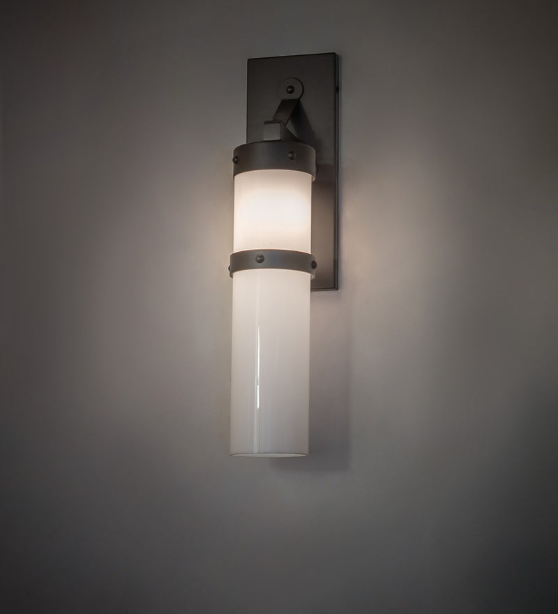Meyda Tiffany 274525 One Light Wall Sconce, Wrought Iron