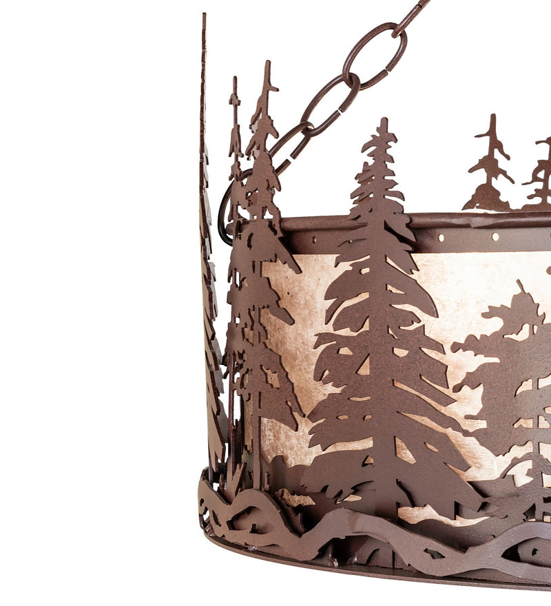 Meyda Tiffany 274528 Four Light Semi-Flushmount, Rust