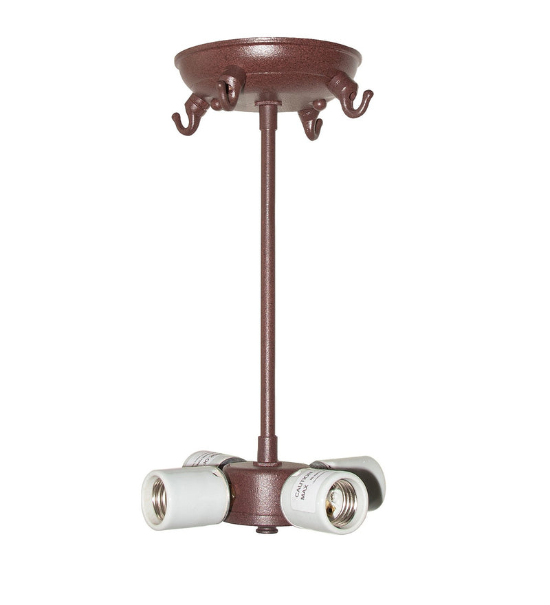 Meyda Tiffany 274528 Four Light Semi-Flushmount, Rust