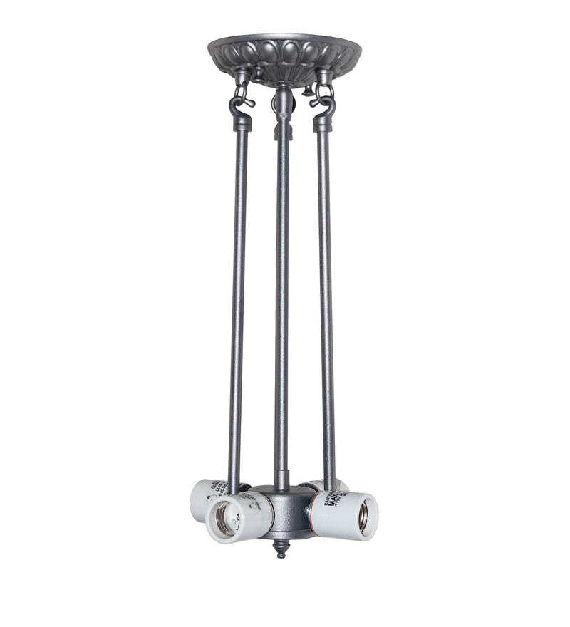 Meyda Tiffany 274739 Four Light Semi-Flushmount, Pewter