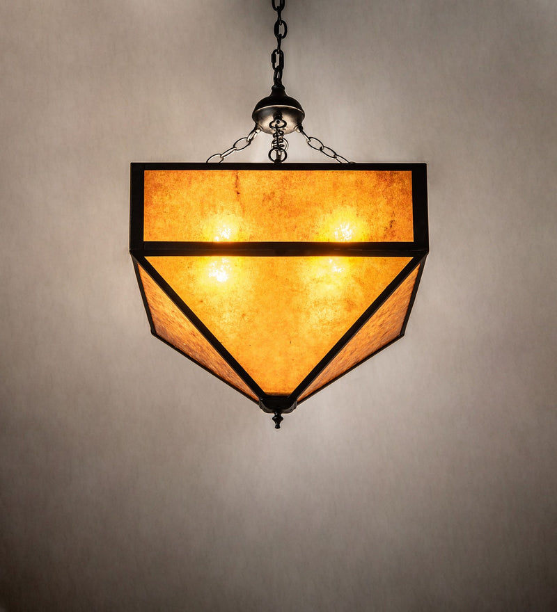 Meyda Tiffany 277277 Four Light Pendant, Textured Black