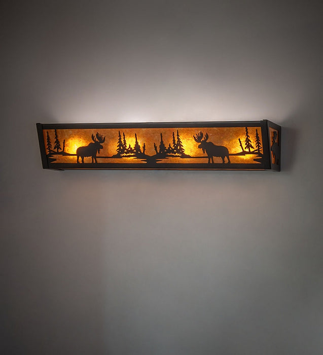 Meyda Tiffany 30241 Four Light Vanity, Textured Black