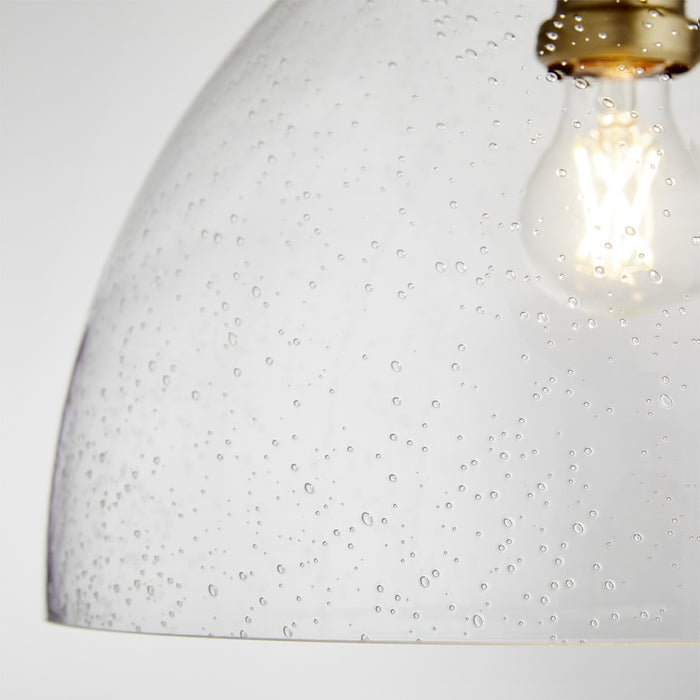 Quorum 8832-80 One Light Pendant, Aged Brass