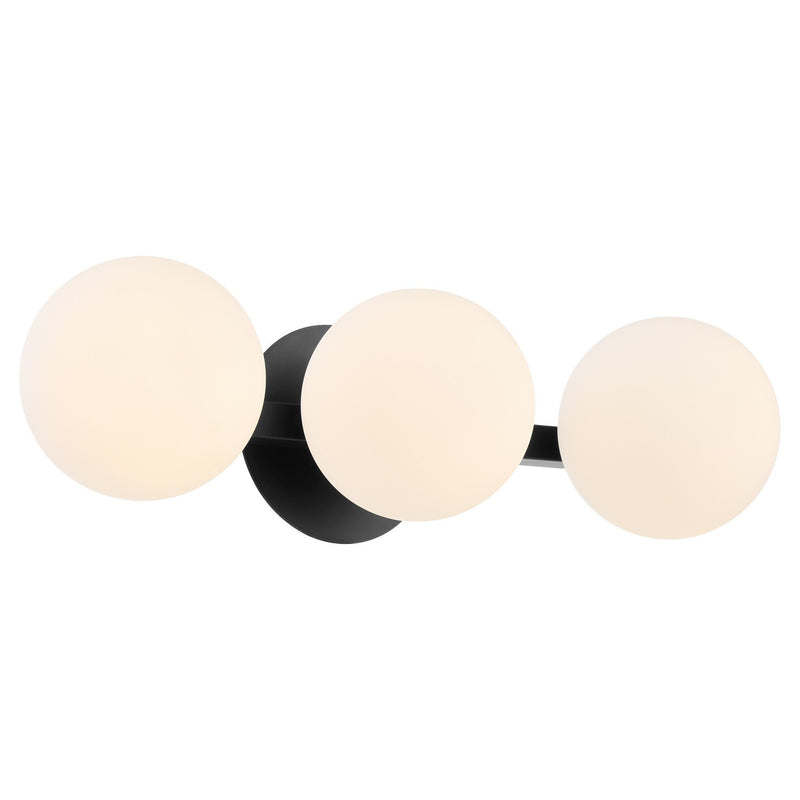 Quorum 539-3-59 Three Light Vanity, Matte Black