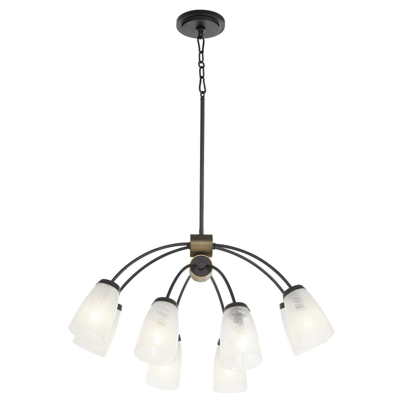 Quorum 6077-8-59 Eight Light Chandelier, Matte Black