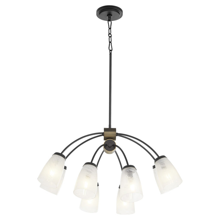 Quorum 6077-8-59 Eight Light Chandelier, Matte Black