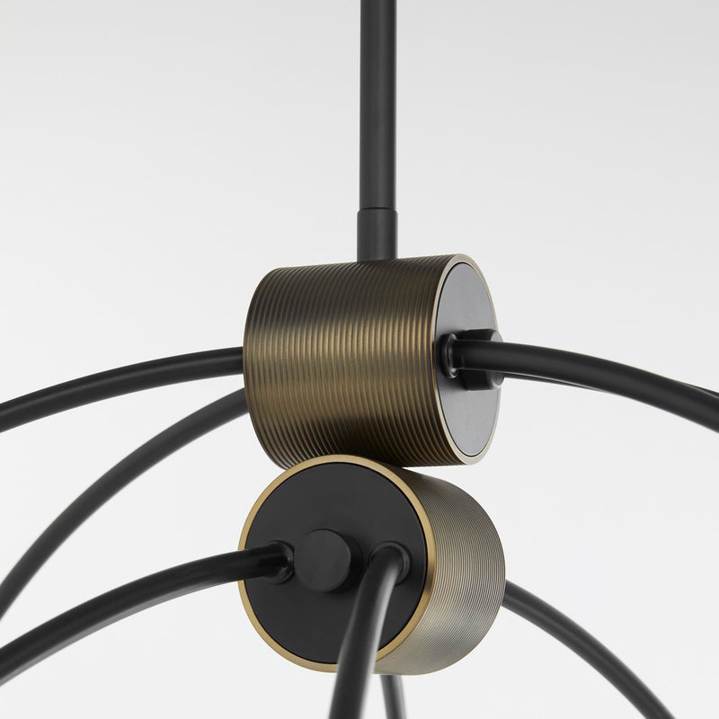 Quorum 6077-8-59 Eight Light Chandelier, Matte Black