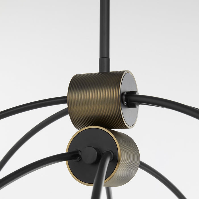 Quorum 6077-8-59 Eight Light Chandelier, Matte Black