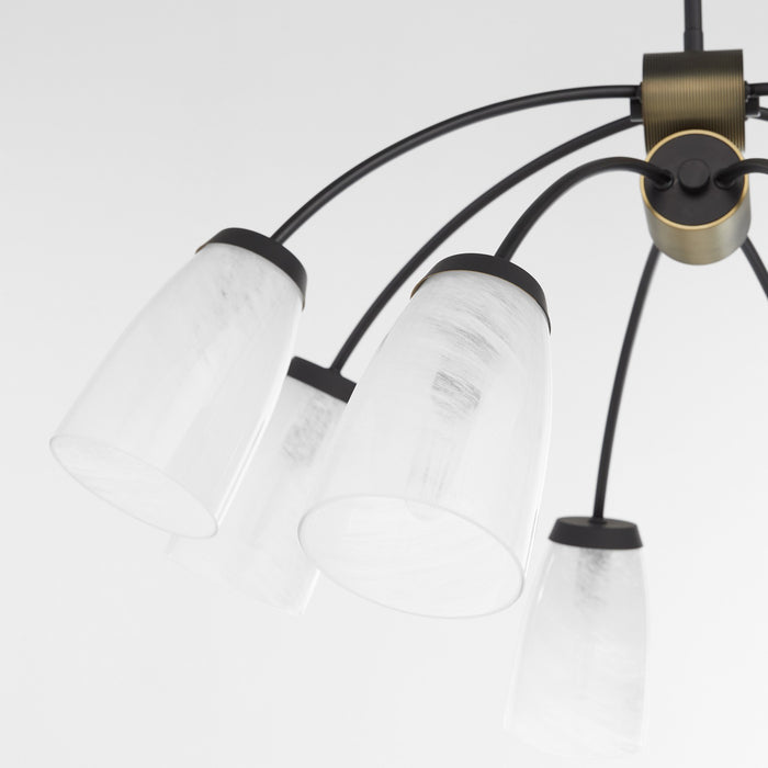 Quorum 6077-8-59 Eight Light Chandelier, Matte Black
