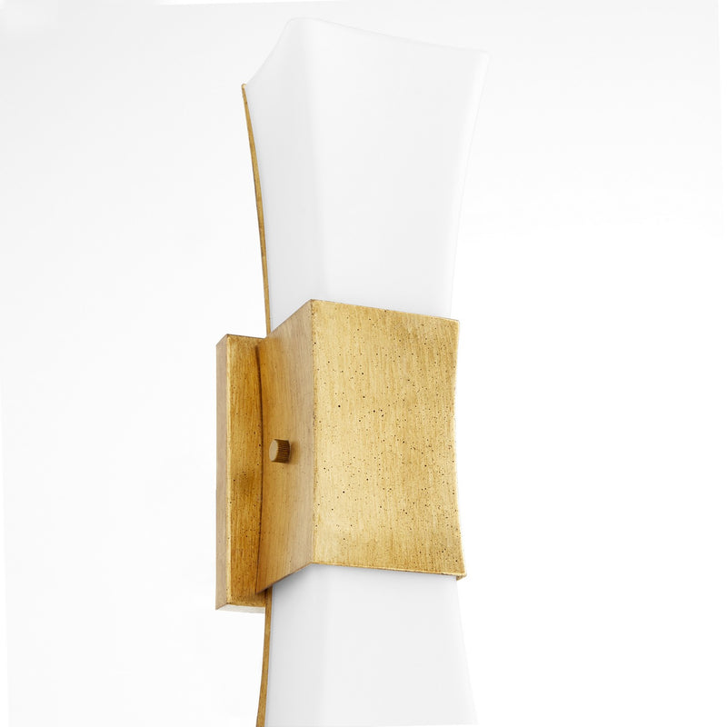 Quorum 561-2-74 Two Light Wall Sconce, Gold Leaf