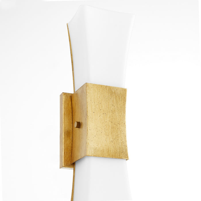 Quorum 561-2-74 Two Light Wall Sconce, Gold Leaf