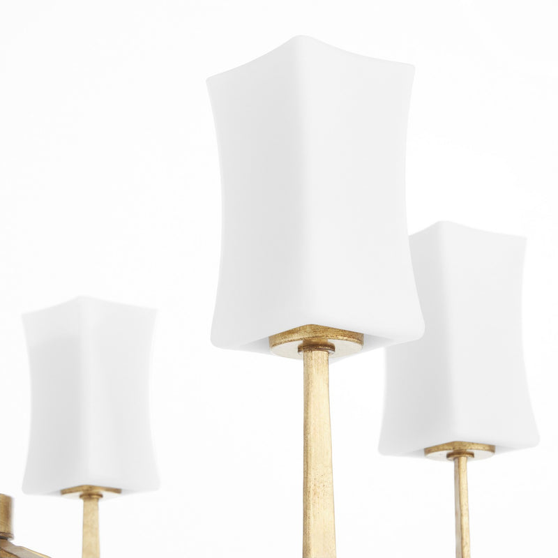 Quorum 681-6-74 Six Light Chandelier, Gold Leaf