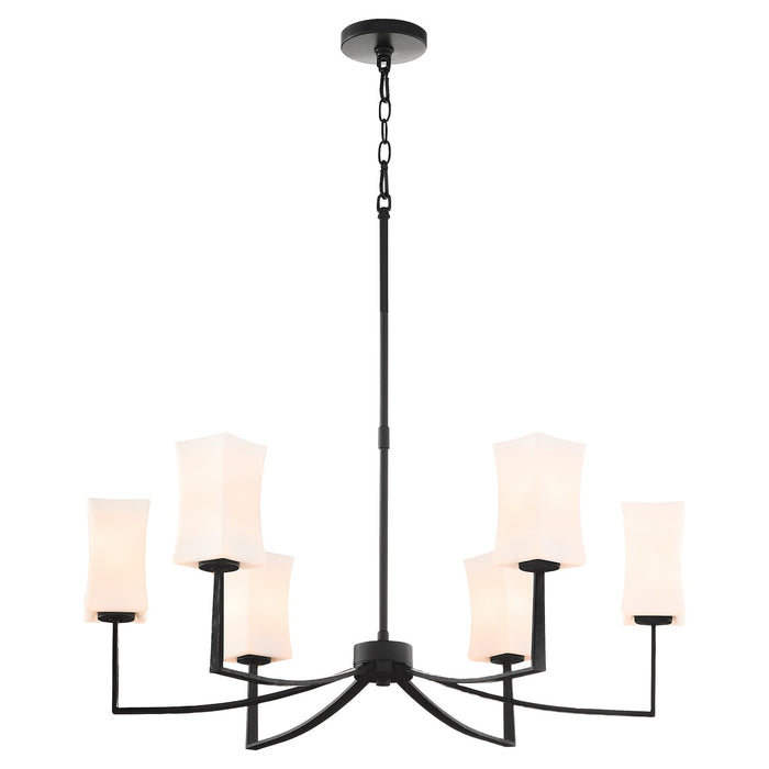 Quorum 681-6-59 Six Light Chandelier, Matte Black