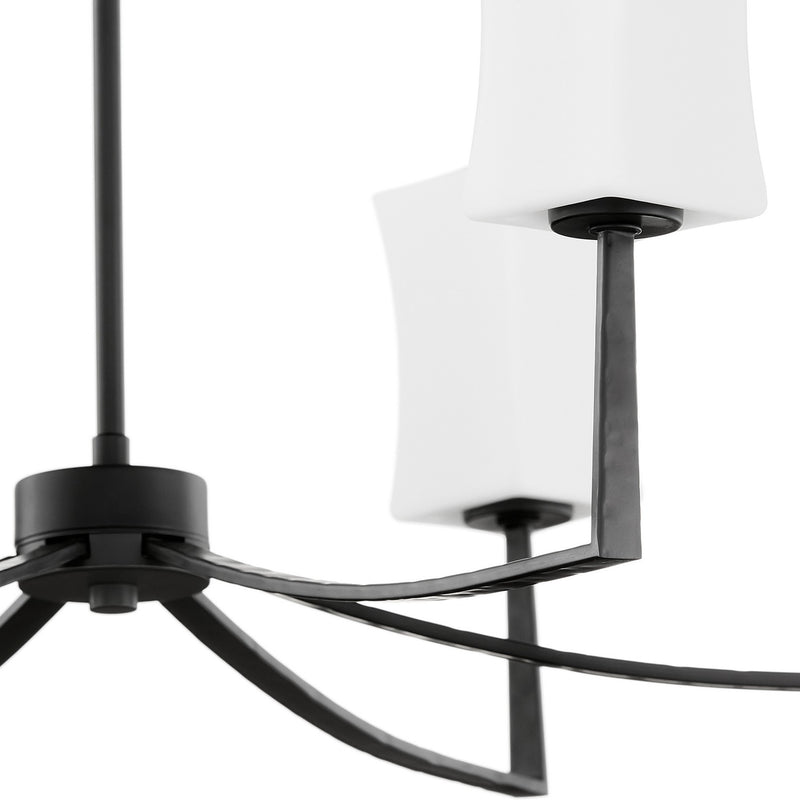 Quorum 681-6-59 Six Light Chandelier, Matte Black