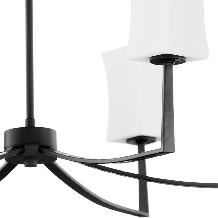 Quorum 681-6-59 Six Light Chandelier, Matte Black