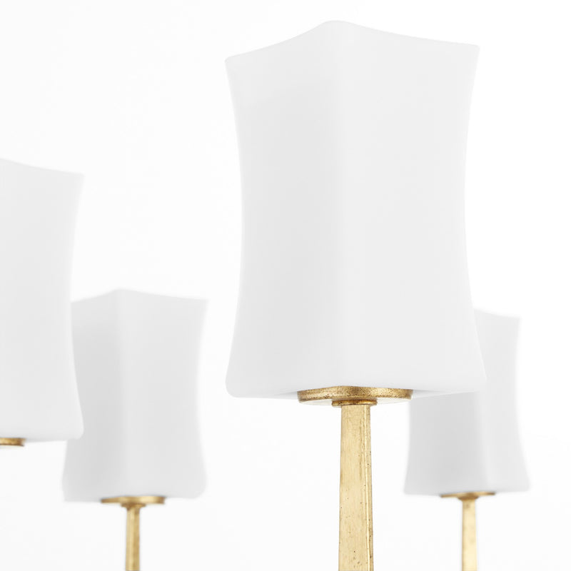 Quorum 681-8-74 Eight Light Chandelier, Gold Leaf